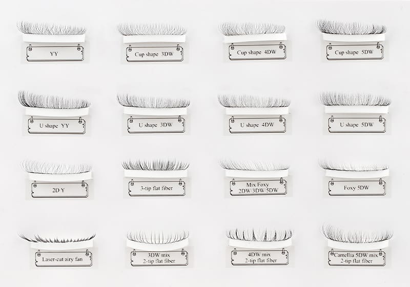 Clovers Lash Extensions Premade Fans Y, W, U lashes